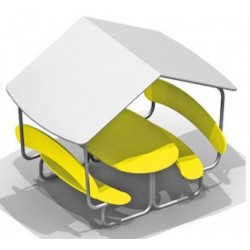 Table pique-nique enfants avec son toit intégré