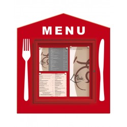 Vitrine menu pour restaurant (6 feuilles A4)