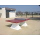 Table ping-pong épaisseur 60 mm en matériaux composites avec couleurs originales