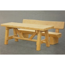 Table pique-nique forestière en bois de robinier