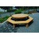 Table pique-nique en bois de robinier Ø 3,20 m