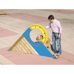 La roue pour aire de jeux canine