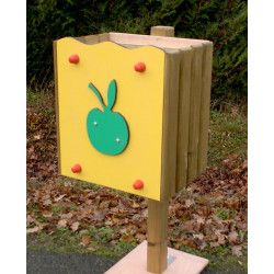 Corbeille pomme pour école maternelle (sur poteau)