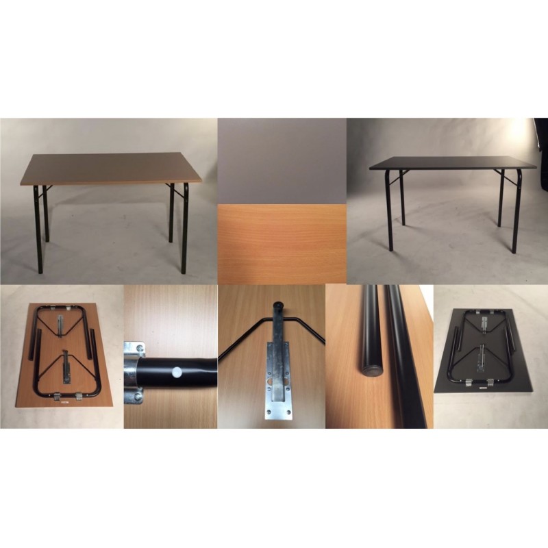 Table pliante Conférence - 120 x 80 cm - Melamine Forme et couleur