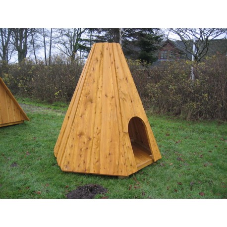 La cabane tipi en bois de robinier