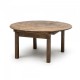 Table ronde pliante en bois d'orme