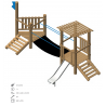 Airs de jeux en bois de robinier modelé 3C pour enfant de 1 à 4 ans 