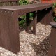Table de pique-nique Table de pique-nique monolithe en plastique recyclé noir ou brun 1,80m