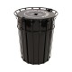 Lot de 3 poubelles en cages en aciers: robuste, durable et personnalisable