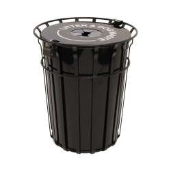 Lot de 3 poubelles en cages en aciers: robuste, durable et personnalisable