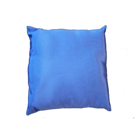 Coussin avec franges 50 x 50 cm en Ottoman - Bleu