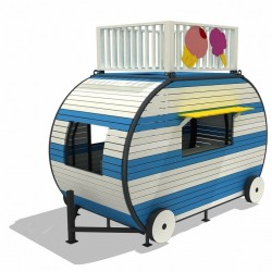 Caravane structure de jeu extérieur pour enfants 