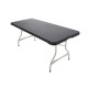 Table polypropylène noire professionnelle rectangulaire 183 cm